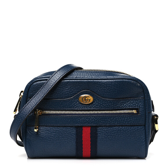Gucci Textured Calfskin Web Mini #183090G67B - Picture 1 of 10
